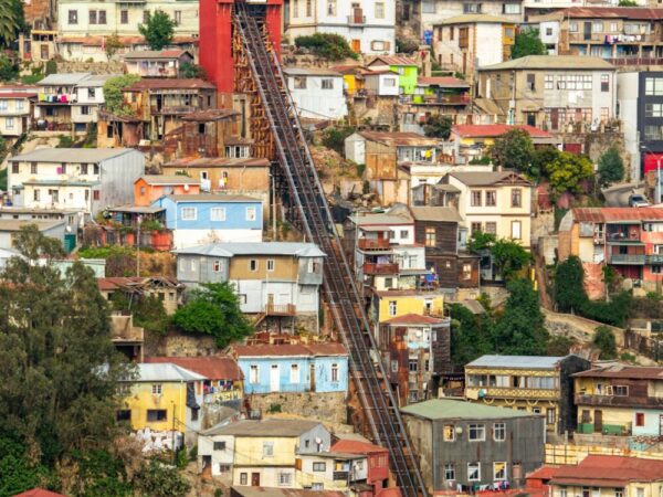 Colourful hillside houses, Valparaíso