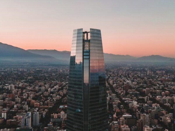 Santiago de Chile skyline at dusk